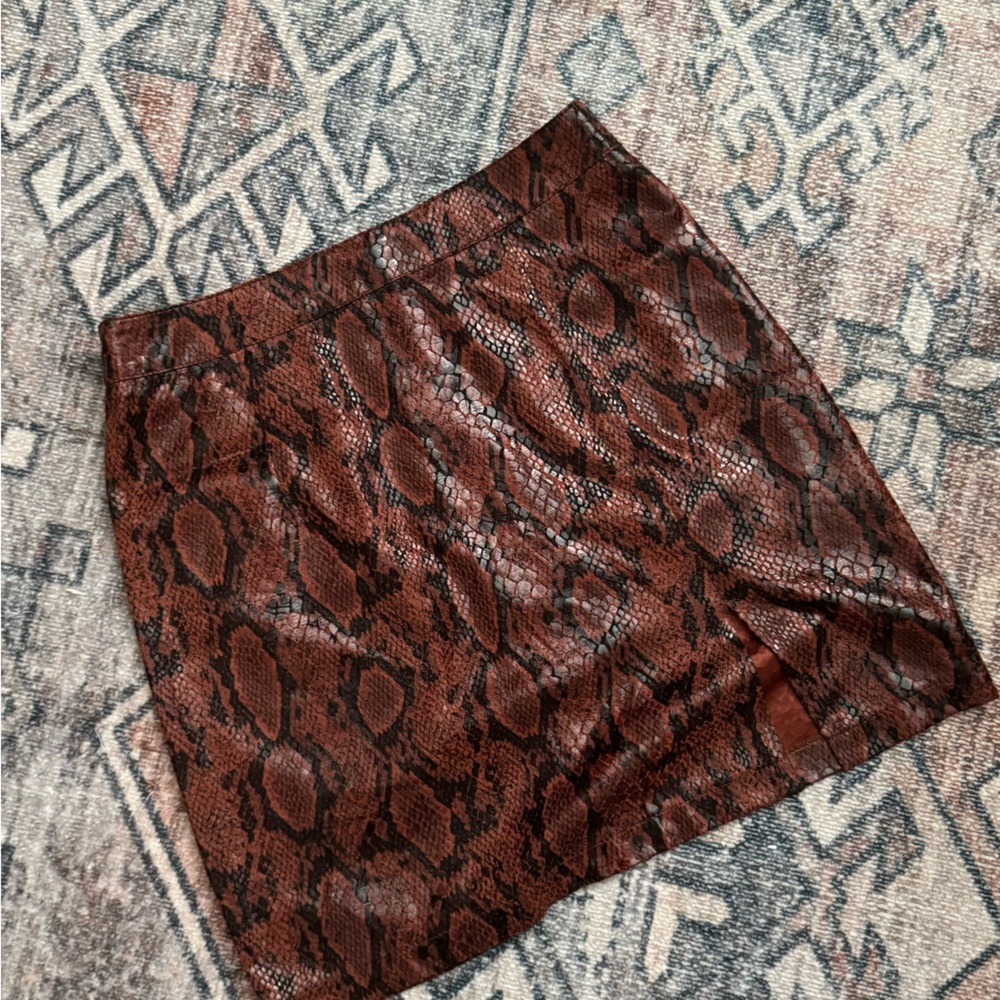 nasty gal skirt snake skin